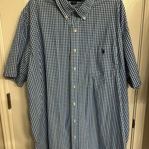 U.S. Polo Assn. Blue and White Checkered Men's Shirt